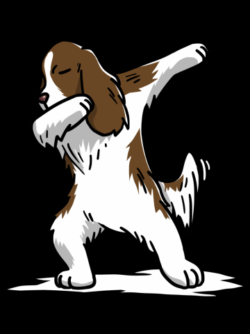 English Springer Dabbing Dog Dab Dance Move
