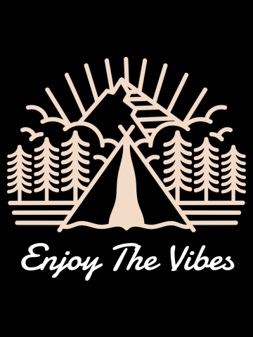 Enjoy the Vibes Monoline Art