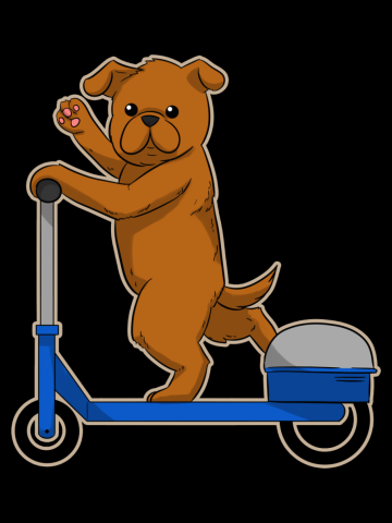 Escooter Dog ERoller Elekto Roller Escooting