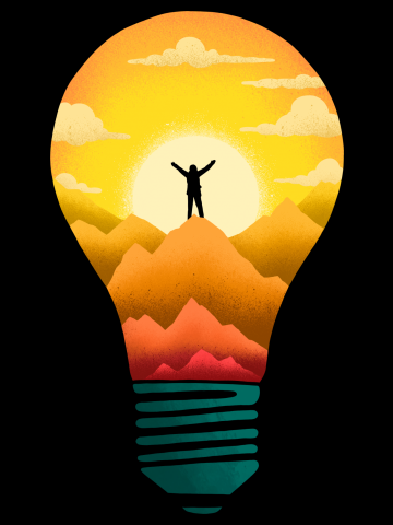 Eureka! Every  idea is a peak to conquer