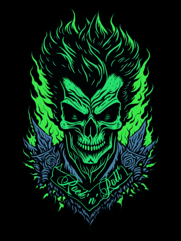 Evil Rock'n'Roll Skull