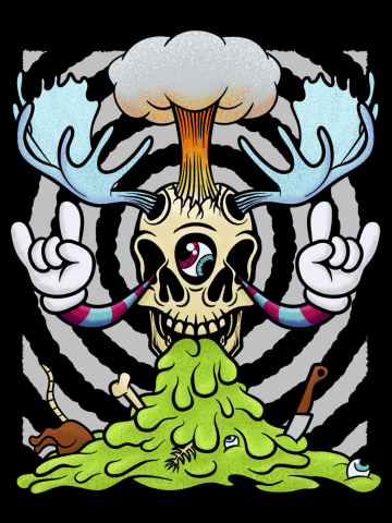 Exploding Vomit Skull