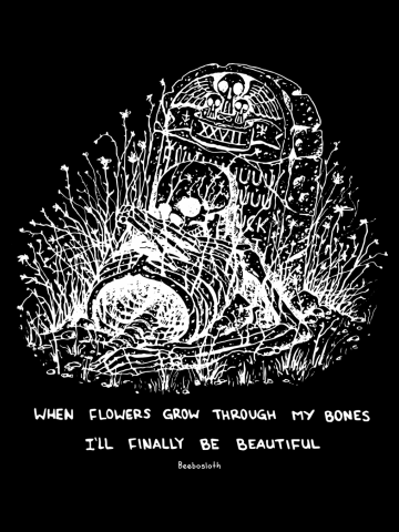 FLOWERS FOR BEEBOSLOTH (BLACK TEE)