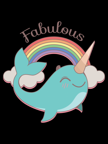 Fabulous sea unicorn