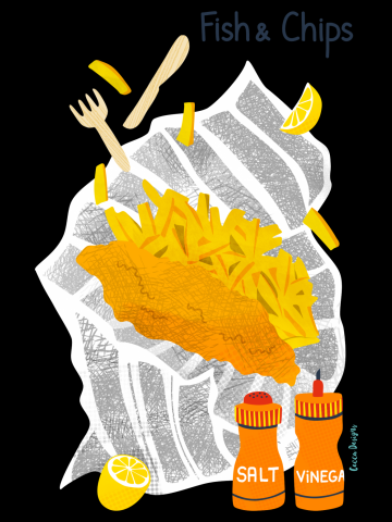 Fish & Chips - Still life by Cecca Designs