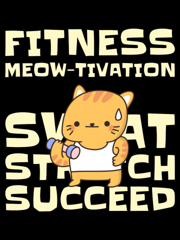 Fitness Meow-tivation: Sweat, Stretch, Succeed