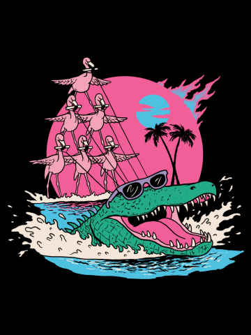 Flamin' Gator Water Ski Club (NO TEXT)
