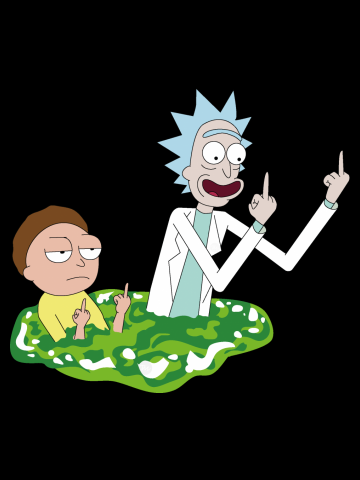 Flip them off - Rick and Morty