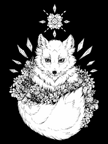 Float Ice Fox - Black Linework