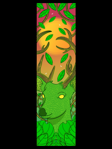 Floral Deer Skateboard Design