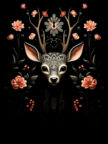 Floral Deer Spirit Spectrals