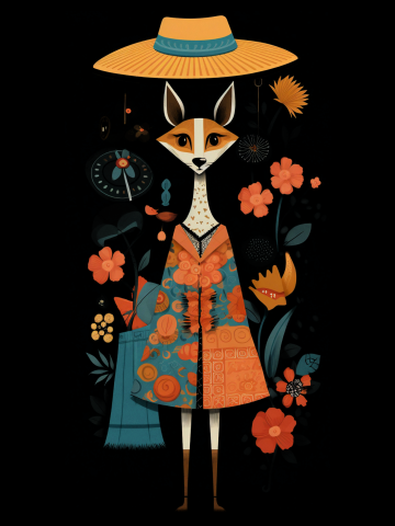 Floral Fall Fox In Disguise