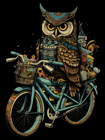 Floral Owl Bike