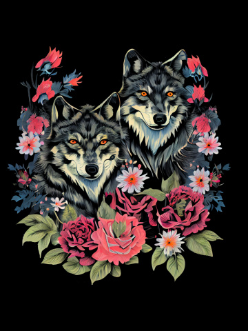 Floral Wolves
