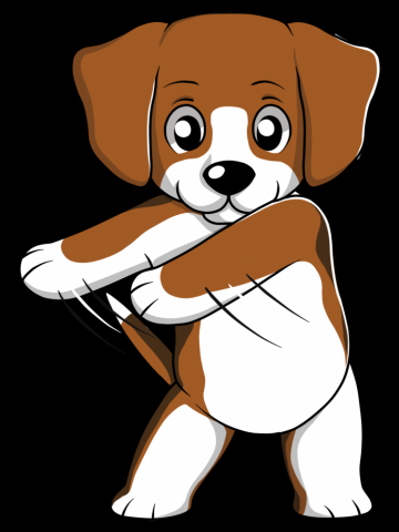 Flossing Beagle Floss Dance