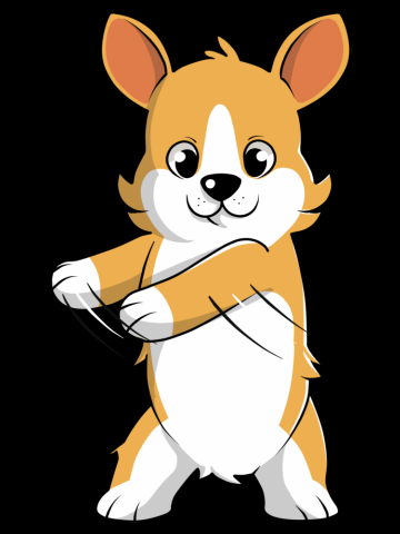 Flossing Corgi Floss Dance