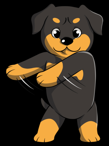 Flossing Rottweiler Floss Dance