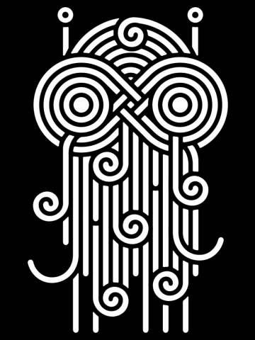 Flying Spaghetti Monster (white)
