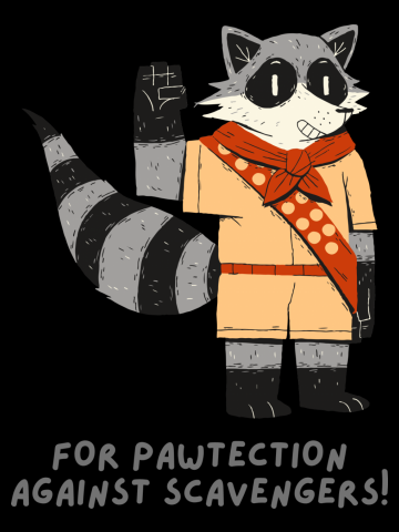 For pawtection against scavengers! cute funny animal boy scout