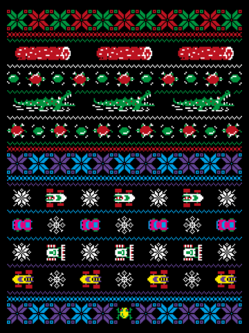 Frogs, Logs & Automobiles - Frogger Ugly Christmas Sweater