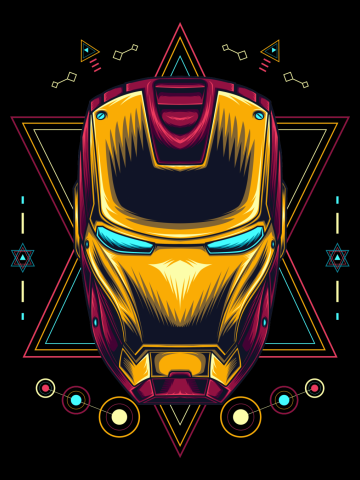Futuristic robot head