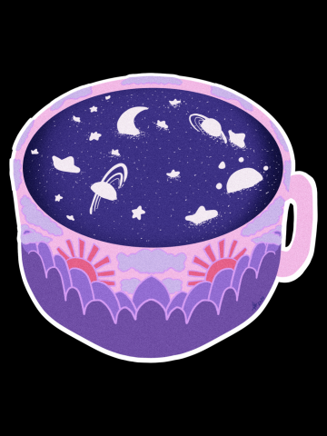 Galaxy in a Cup ( Black )