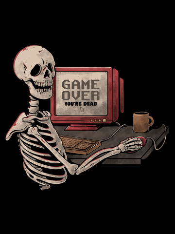Game Over Skull - Funny Geek Skeleton Gift