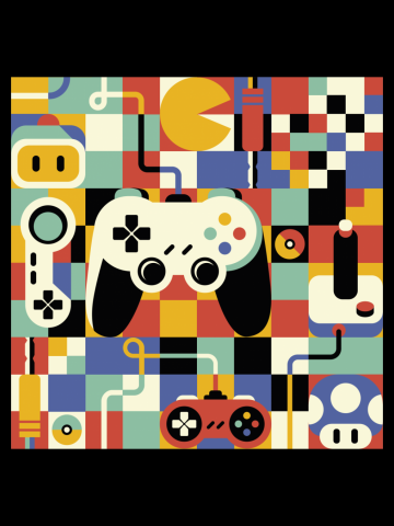 Gamer Art Vintage Design 