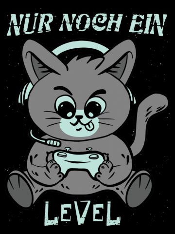 Gaming Cat Funny Gamer Saying Cats Level