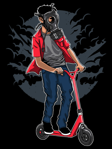 Gasmask Scooter