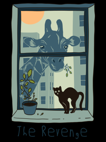 Giraffes are coming for your plants | Cat is shook