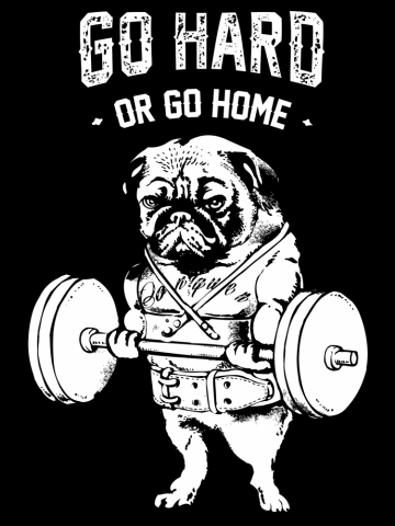 Go Hard or Go Home in White
