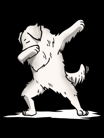 Great Pyrenees Dabbing Dog Dab Dance Move