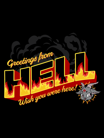 Greetings from hell cute baphomet