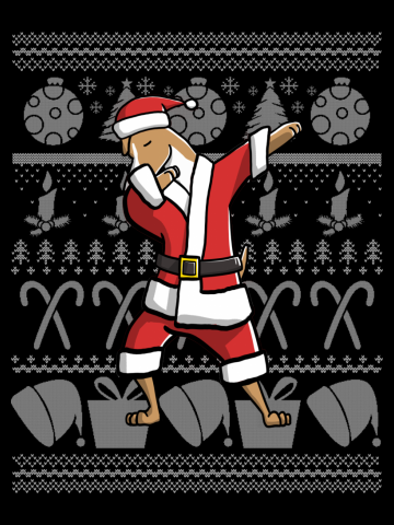 Greyhound Dabbing Dog Dab Dance Move Christmas