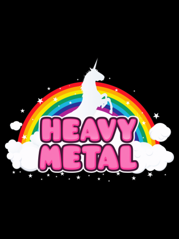 HEAVY METAL! (Funny Unicorn / Rainbow Mosh Parody Design)