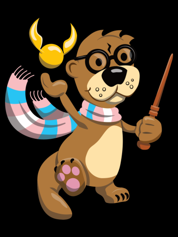 Harry Otter (Trans Flag Scarf Edition)