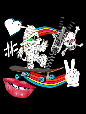 Hashtag Love Skate Monster