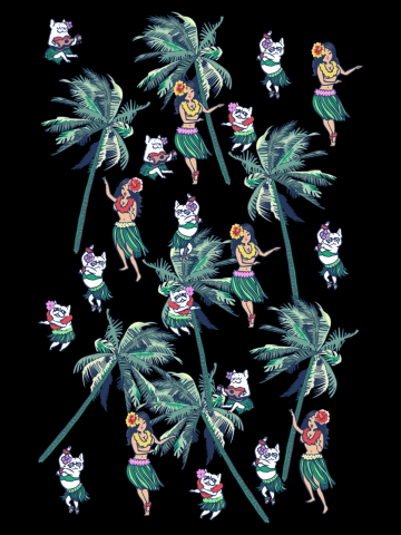 Hawaii Hula with Frenchie