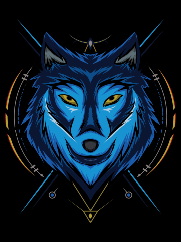 Head wolves logo. vector wolf illustration design template.