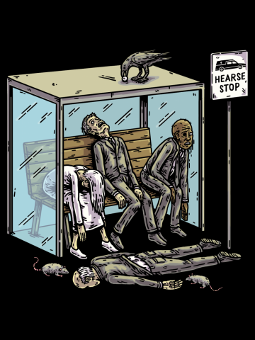 Hearse Stop (Black Shirt Variant)