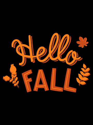 Hello FALL - autumn vibes - typo - warm colors