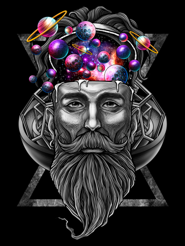 Hipster trippy solar system (Winya No. 185)