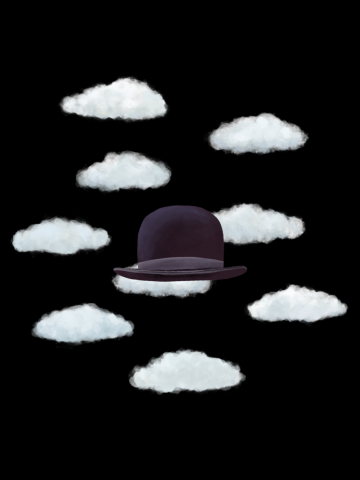 Homage to Magritte - Bowler Hats - by Cecca Designs
