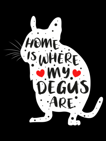 Home Is Where My Degus Are | Funny Octodon Degu Saying