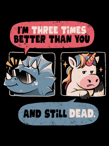 Horn Rivals - Funny Sarcasm Unicorn Dinosaur Triceratops Gift