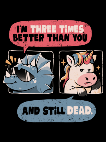 Horn Rivals - Funny Sarcasm Unicorn Dinosaur Triceratops Gift