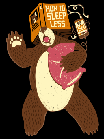 How to Sleep Less Book Brown