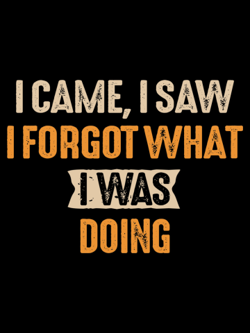 I Came I Saw I Forgot What I Was Doing Funny Saying