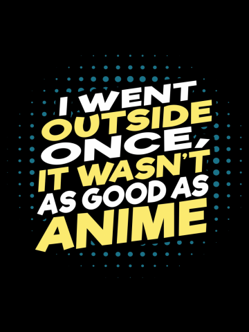 I Went Outside Once, It Wasn't As Good As Anime